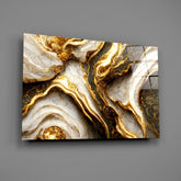 Golden Marble Glass Wall Art.